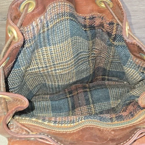 Bogner Brown Leather Backpack Travel Bag Handbag Tote - Picture 10 of 14